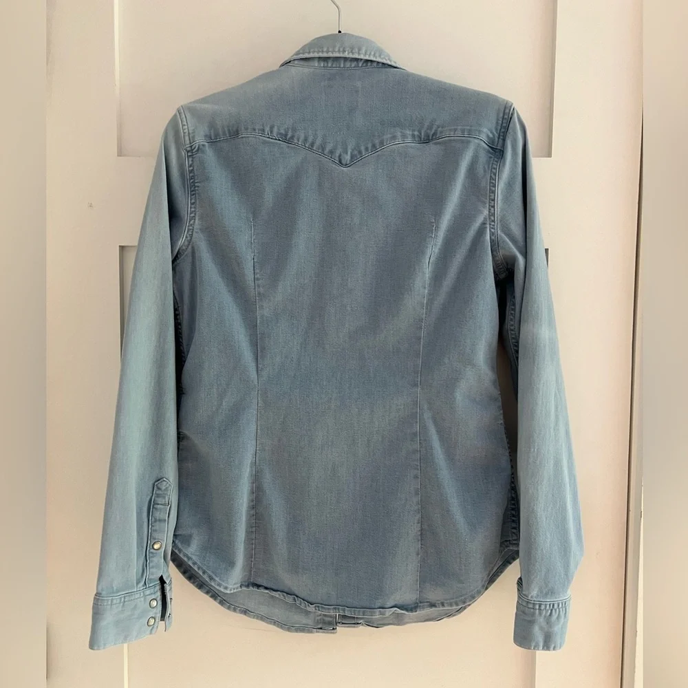 Levi’s essential western denim tailored fit shirt size M - Picture 10 of 12